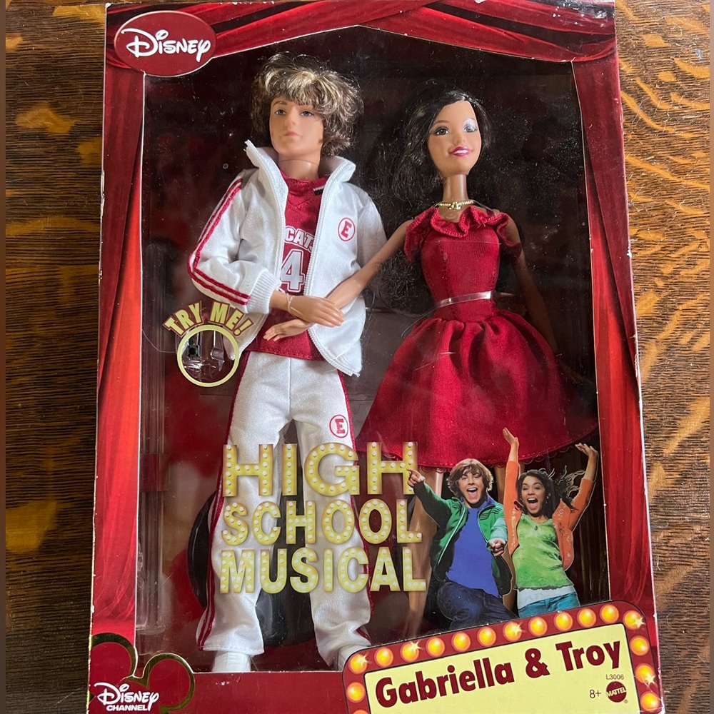 Gabriella and Troy Mattel Barbie set, unused from 2007